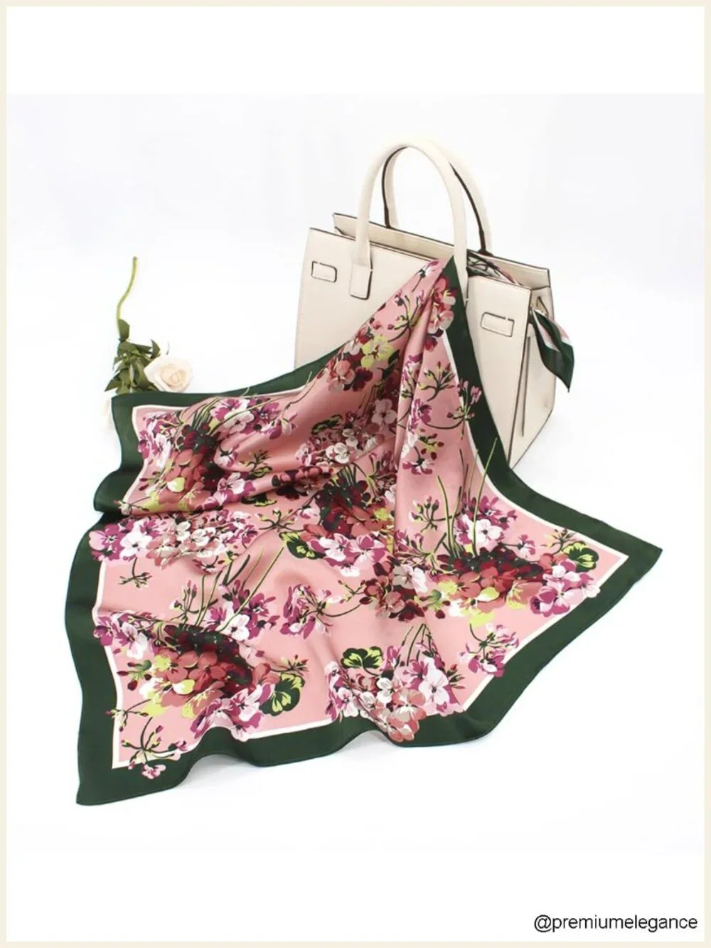 100% Mulberry Silk Square Scarf 25.6
